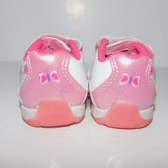 VTG Disney Minnie Mouse Pink White Baby Girl size 1 Sneaker Running Shoes 0-3 m - Picture 7 of 9